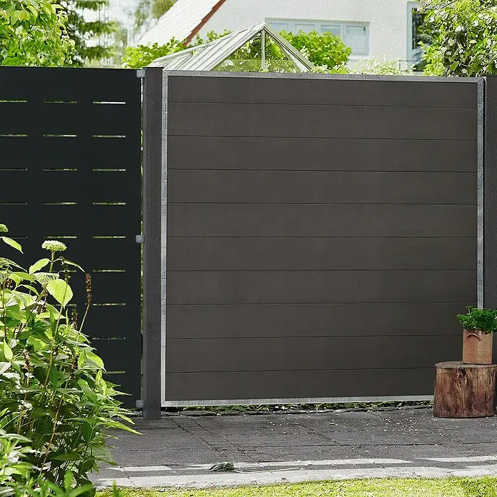 Plus Futura Zaunelement Deko - 90 x 180 cm, Stahl, Schwarz - Stimmungsaufnahme