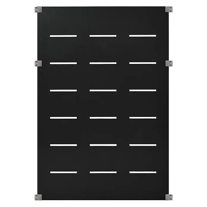 Plus Futura Zaunelement Deko - 90 x 127 cm, Stahl, Schwarz - Vorderansicht