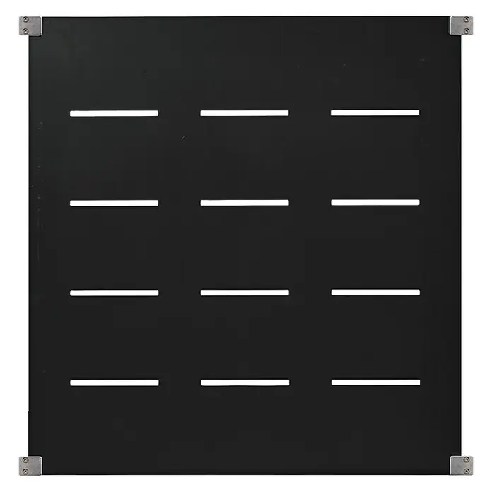 Plus Futura Zaunelement Deko - 90 x 91 cm, Stahl, Schwarz - Vorderansicht