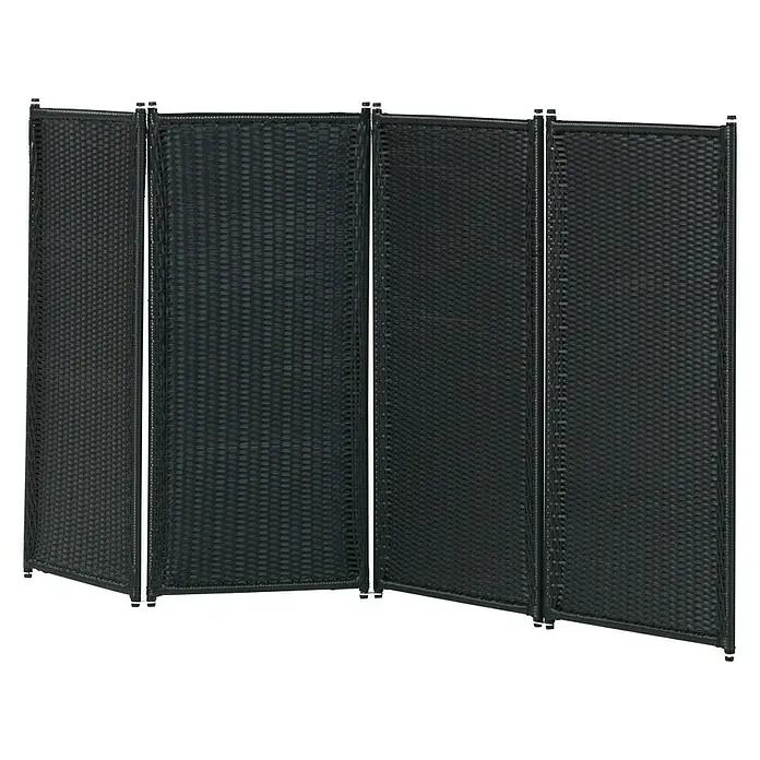 Plus Paravent - B x H: 235 x 120 cm, Schwarz - Vorderansicht