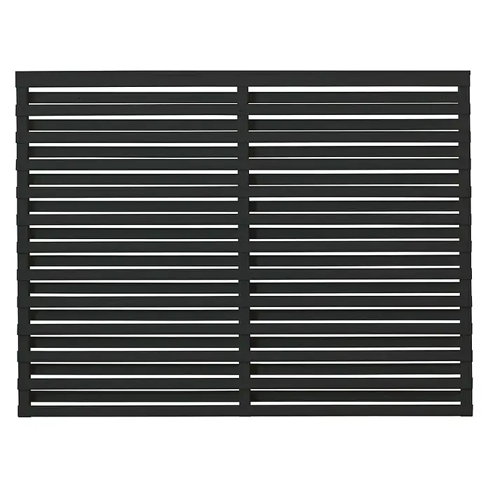 Plus Zaunelement - 180 x 136 cm, Kiefern-/Fichtenholz, Schwarz - Vorderansicht