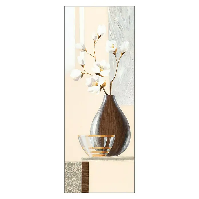 ProArt Leinwandbild - Brown Oval Vase I, B x H: 30 x 80 cm - Vorderansicht