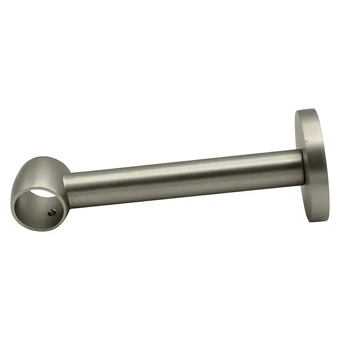 Expo Ambiente Träger Noble - Edelstahloptik, Geeignet für: Gardinenstangen Ø 20 mm, 13,5 cm - Diagonale Ansicht