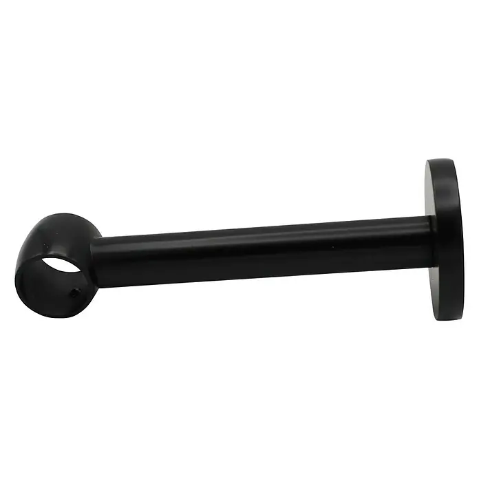 Expo Ambiente Träger Noble - Schwarz, Geeignet für: Gardinenstangen Ø 20 mm, 13,5 cm - Diagonale Ansicht