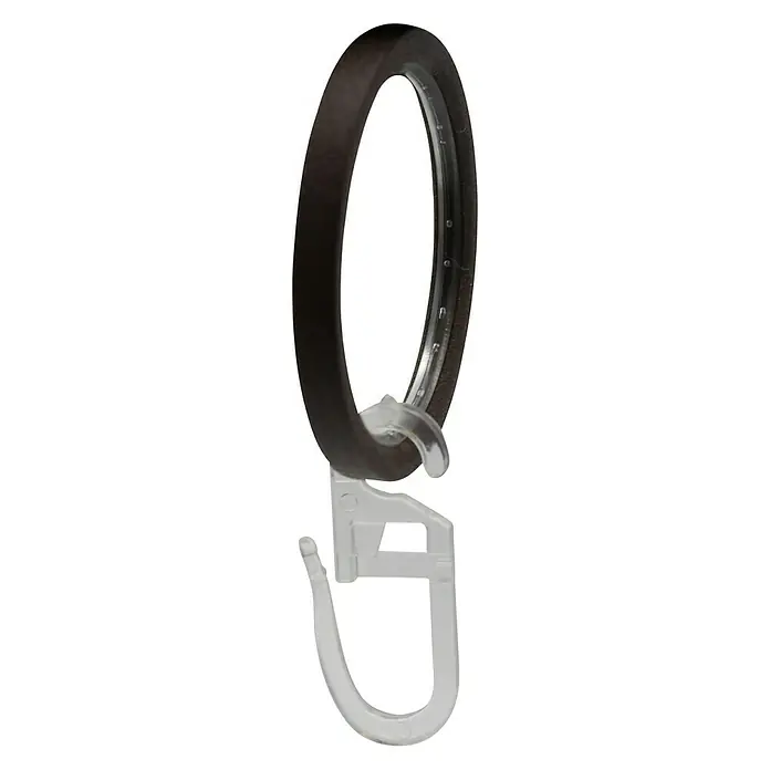 Expo Ambiente Flachring - Rost, Geeignet für: Gardinenstangen Ø 20 mm, 10 Stk. - Diagonale Ansicht