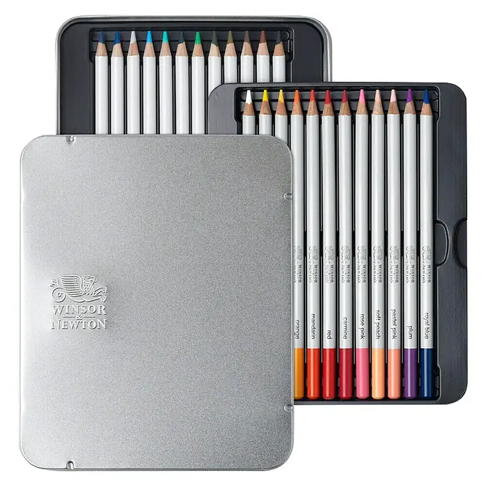 Winsor & Newton Set olovki za crtanje Farb - 24 Kom., Više boja - Pogled s gornje strane