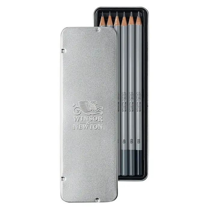 Winsor & Newton Bleistift-Set - 6 -tlg., Grau - Ansicht von oben