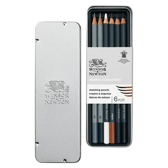 Winsor & Newton Set tekenstiften Sketch - 6 -delig - Bovenaanzicht