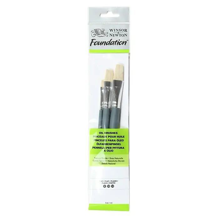 Winsor & Newton Künstlerpinsel-Set - 3 -tlg., Größe Pinsel: 3, 10, 14, Schweineborsten - Draufsicht