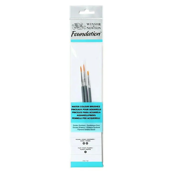 Winsor & Newton Set schilderspenselen Foundation - 3 -delig, Kunsthaar - Bovenaanzicht