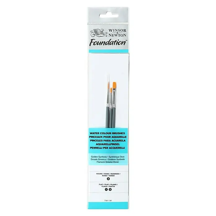 Winsor & Newton Set schilderspenselen Foundation - 3 -delig, Kunsthaar - Bovenaanzicht