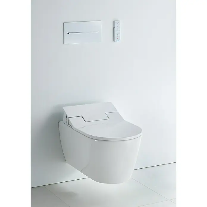 Duravit ME by Starck Wand-WC Typ 2 - Spülrandlos, Ohne Spezialglasur, Spülform: Tief, WC Abgang: Waagerecht, Weiß - Stimmungsaufnahme
