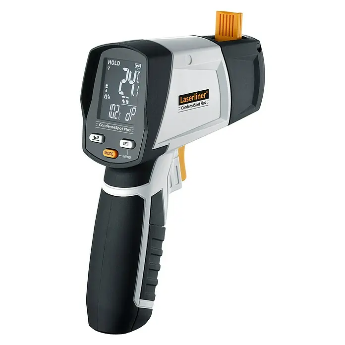 Laserliner Infrarot-Thermometer CondenseSpot Plus - Messbereich Temperatur: -60 °C bis +365 °C (Oberflächen) - Diagonale Ansicht