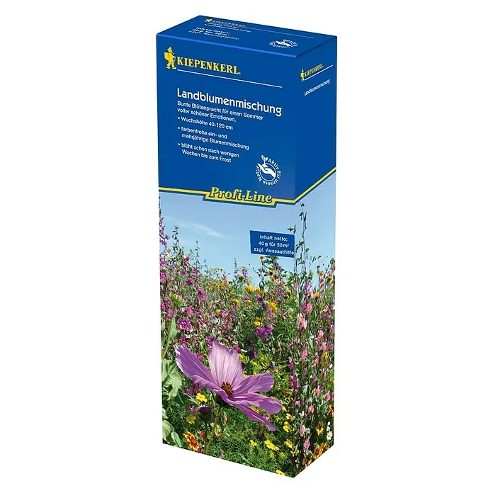 Kiepenkerl Blumensamen Amerikanisch - Verschiedene Sorten, Blütezeit: Juli, 50 m² - Diagonale Ansicht