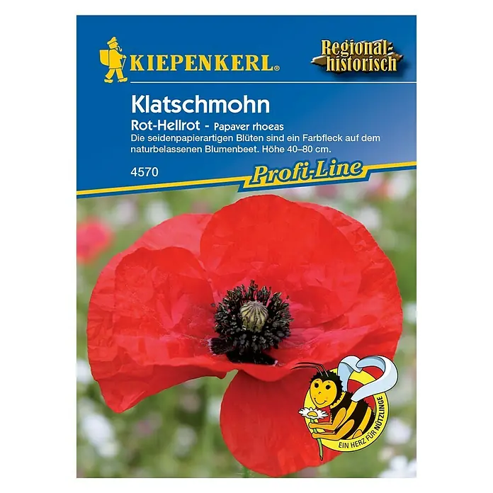 Kiepenkerl Profi-Line Blumensamen Klatschmohn - Papaver rhoeas, Rhoeas, Blütezeit: Juni, 3 m² - 5 m² - Vorderansicht