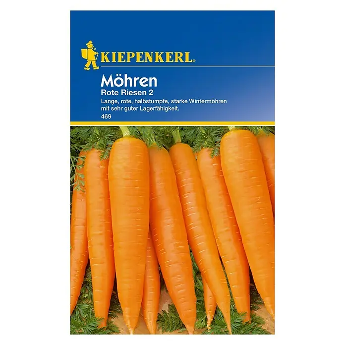 Kiepenkerl Gemüsesamen Möhre - Rote Riesen 2, Daucus carota ssp. sativus, Erntezeit: September - Vorderansicht