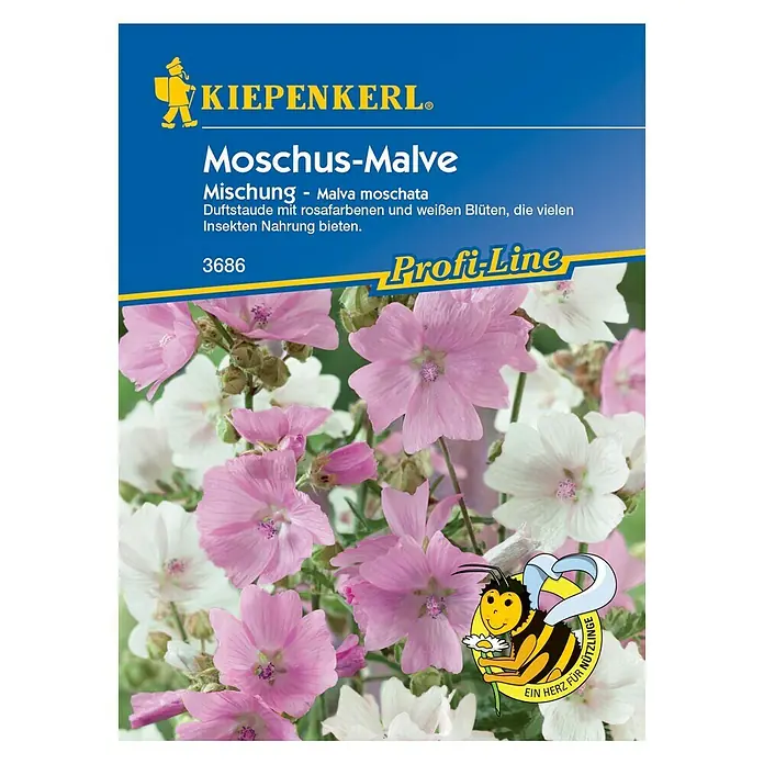 Kiepenkerl Profi-Line Blumensamen Moschus-Malve - Malva moschata, Mehrfarbig - Vorderansicht