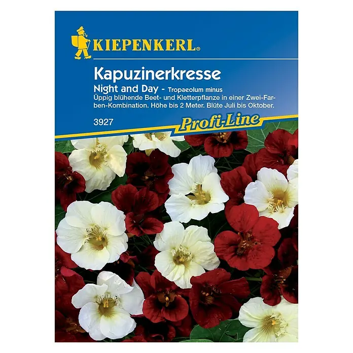 Kräutersamen Kapuzinerkresse - Night & Day, Tropaeolum minus, Saatzeit: Mai - Vorderansicht