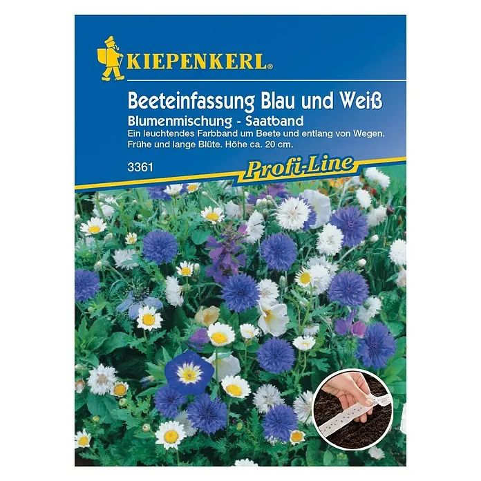 Kiepenkerl Profi-Line Blumensamen Beeteinfassung Blau & Weiß - Verschiedene Sorten, Mehrfarbig - Vorderansicht