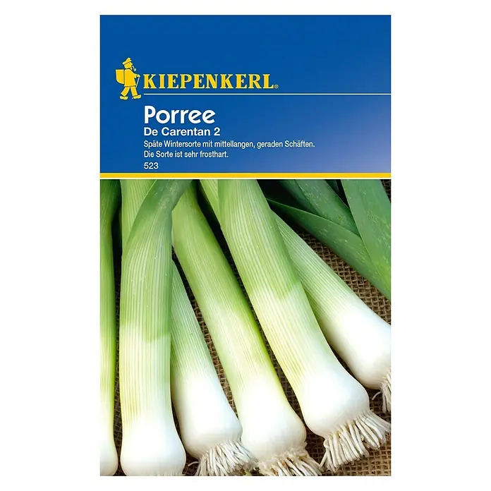Kiepenkerl Gemüsesamen Porree de Carentan 2 - Allium porrum, Erntezeit: Oktober - Vorderansicht