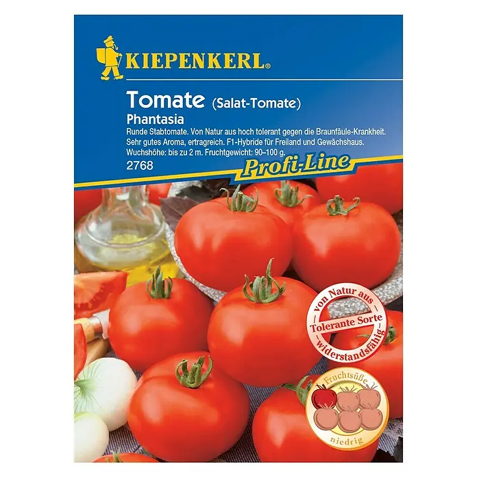 Kiepenkerl Profi-Line Gemüsesamen Tomate - Phantasia F1, Solanum lycopersicum, Erntezeit: Juli - Vorderansicht