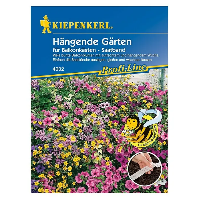 Kiepenkerl Profi-Line Blumensamen Hängende Gärten - Verschiedene Sorten, Mehrfarbig - Vorderansicht