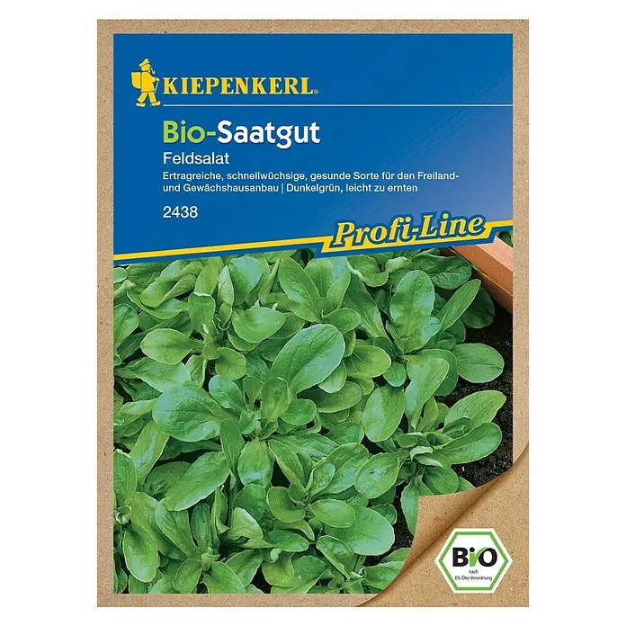 Kiepenkerl Profi-Line Salatsamen Feldsalat - Bio Feldsalat, Valerianella locusta, Erntezeit: September - Vorderansicht