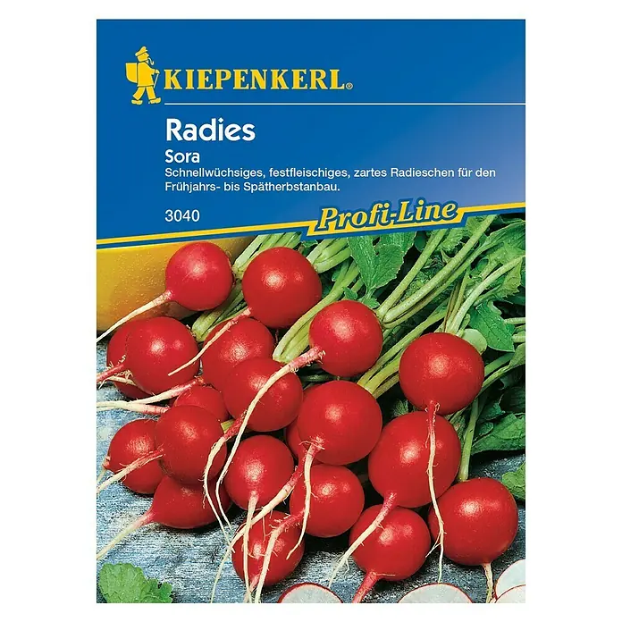 Kiepenkerl Profi-Line Gemüsesamen Radieschen - Sora, Raphanus sativus var. sativus, Erntezeit: Mai - Vorderansicht