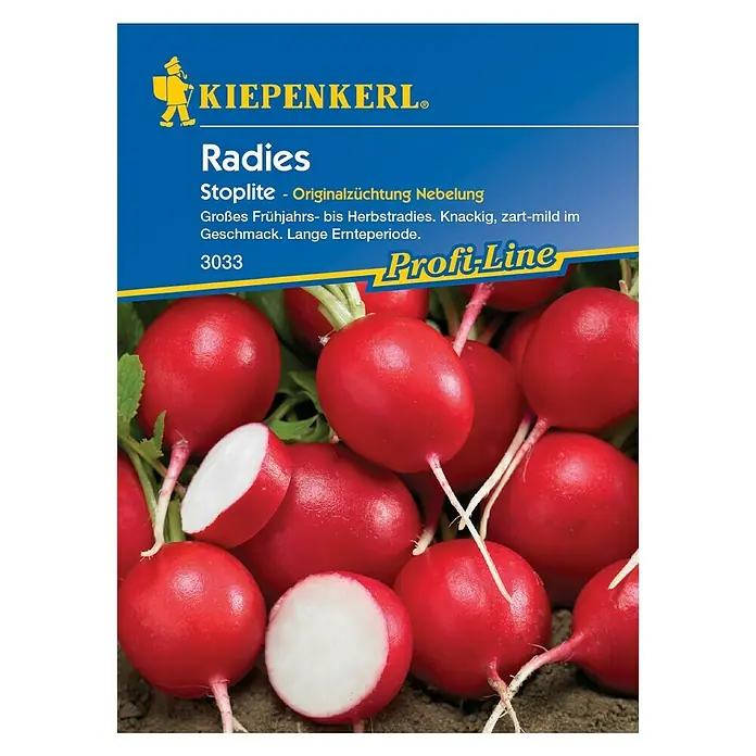 Kiepenkerl Profi-Line Gemüsesamen Radieschen - Stoplite, Raphanus sativus var. sativus, Erntezeit: Juni - Vorderansicht