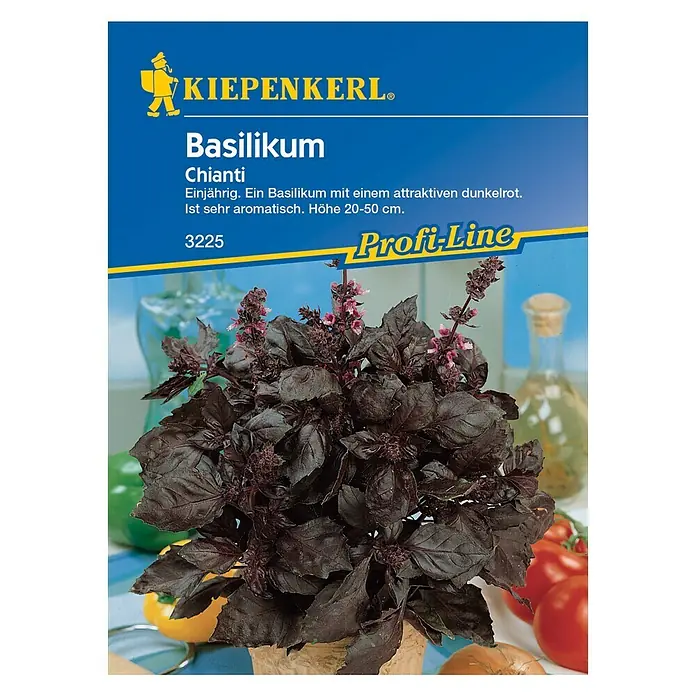 Kiepenkerl Profi-Line Kräutersamen Basilikum - Chianti, Ocimum basilicum, Saatzeit: April, Erntezeit: Juli - Vorderansicht