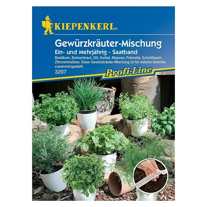 Kiepenkerl Profi-Line Kräutersamenmischung Gewürzkräuter - Verschiedene Sorten, Saatzeit: April, Erntezeit: Juni - Vorderansicht
