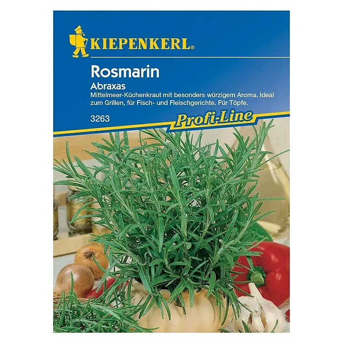 Kiepenkerl Profi-Line Kräutersamen Rosmarin - Abraxas, Rosmarinus officinalis, Erntezeit: Juni - Vorderansicht