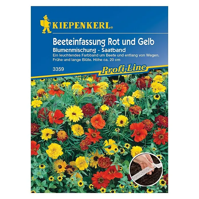 Kiepenkerl Profi-Line Blumensamen Beeteinfassung Rot & Gelb - Verschiedene Sorten, Mehrfarbig - Vorderansicht