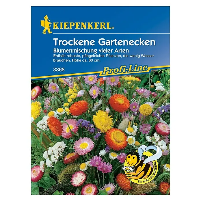 Kiepenkerl Profi-Line Blumensamen Trockene Gartenecken - Verschiedene Sorten, Mehrfarbig, 2 m² - 3 m² - Vorderansicht