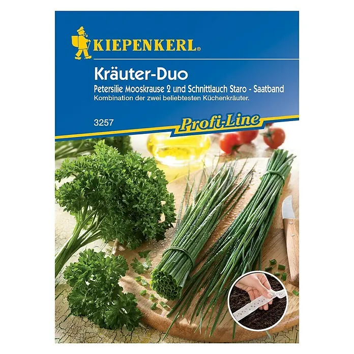 Kiepenkerl Profi-Line Kräutersamen Duo - Verschiedene Sorten, Saatzeit: März, Erntezeit: Mai - Vorderansicht