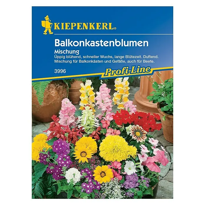 Kiepenkerl Profi-Line Blumensamen Balkonkastenmischung - Verschiedene Sorten, Mehrfarbig - Vorderansicht