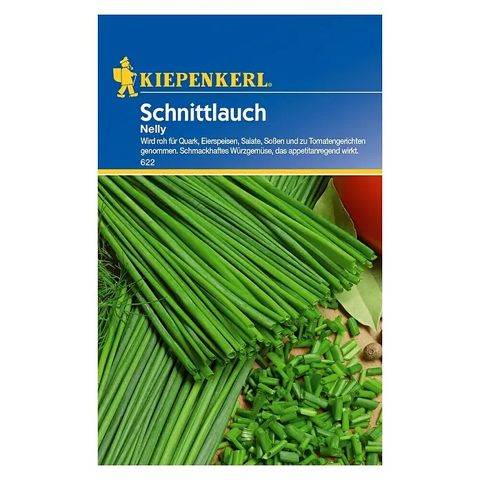 Kiepenkerl Kräutersamen Schnittlauch - Allium schoenoprasum, Saatzeit: April, Erntezeit: Juni - Vorderansicht