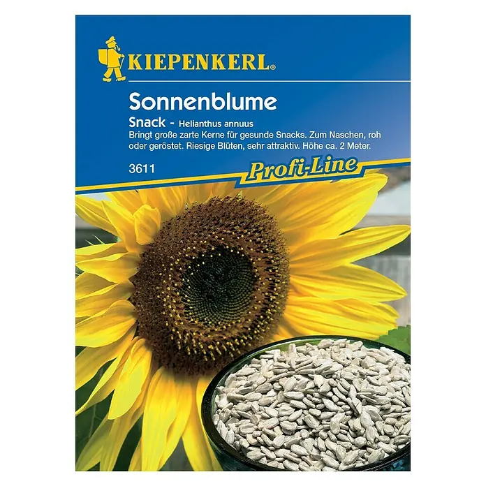 Kiepenkerl Profi-Line Blumensamen Sonnenblume - Helianthus annuus, Snack, Blütezeit: Juli - Vorderansicht