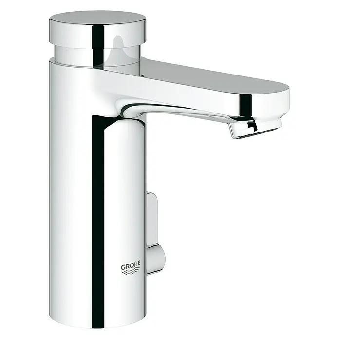 Grohe Selbstschluss-Armatur Eurosmart CT - Ohne Zugstange, Chrom, Glänzend - Diagonale Ansicht