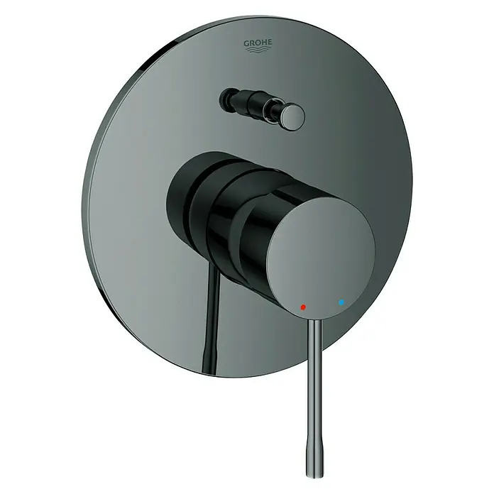 Grohe Essence UP-Badewannenarmatur - Hard Graphite, Glänzend - Diagonale Ansicht
