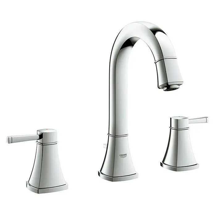 Grohe Grandera Waschtischarmatur - Chrom, Höhe: 26,4 cm - Diagonale Ansicht