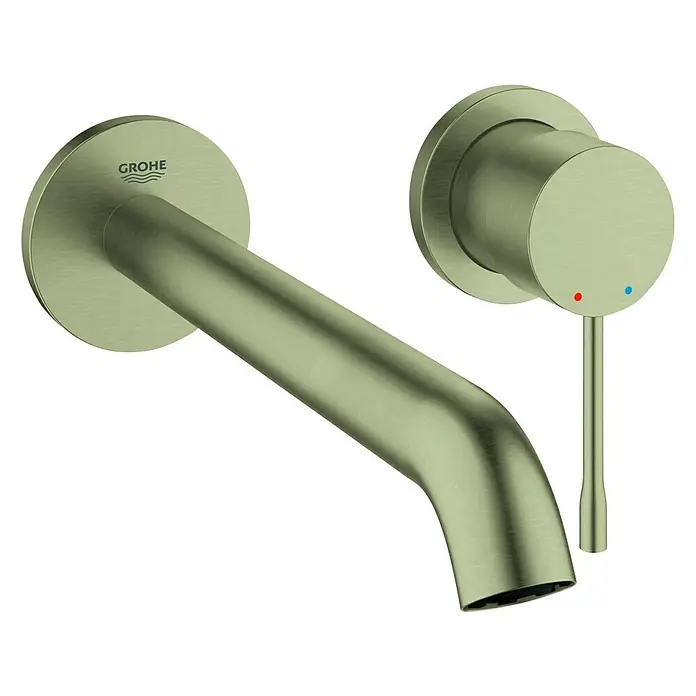 Grohe Essence Wand-Waschtischarmatur L - 2-Loch, Nickel, Matt - Diagonale Ansicht