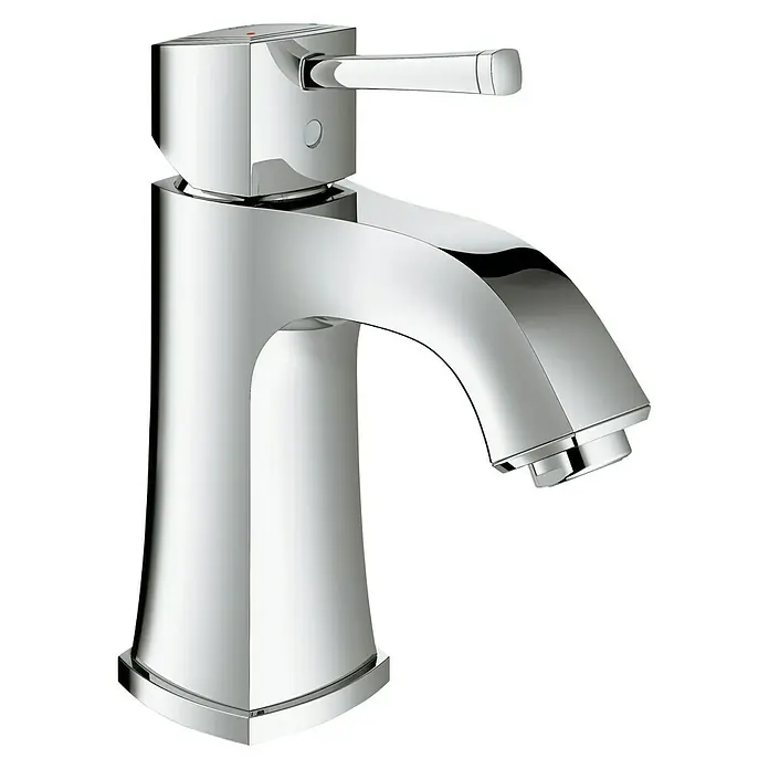 Grohe Grandera Waschtischarmatur M-Size - Ohne Zugstange, Chrom - Diagonale Ansicht
