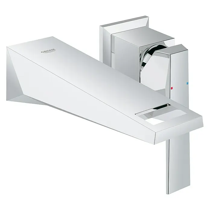 Grohe Allure Brilliant Wand-Waschtischarmatur - 2-Loch, Chrom, Glänzend, Ausladung: 161 mm - Diagonale Ansicht