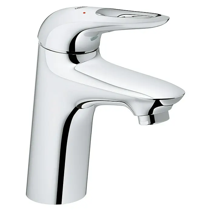 Grohe Eurostyle Waschtischarmatur S-Size - Chrom, Ohne Zugstange - Diagonale Ansicht