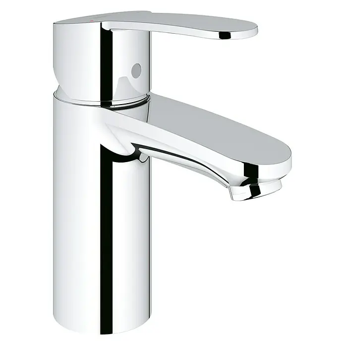 Grohe Eurostyle Cosmopolitan Waschtischarmatur S-Size - Chrom, Ohne Zugstange, Mit Durchflussmengenbegrenzung - Diagonale Ansicht