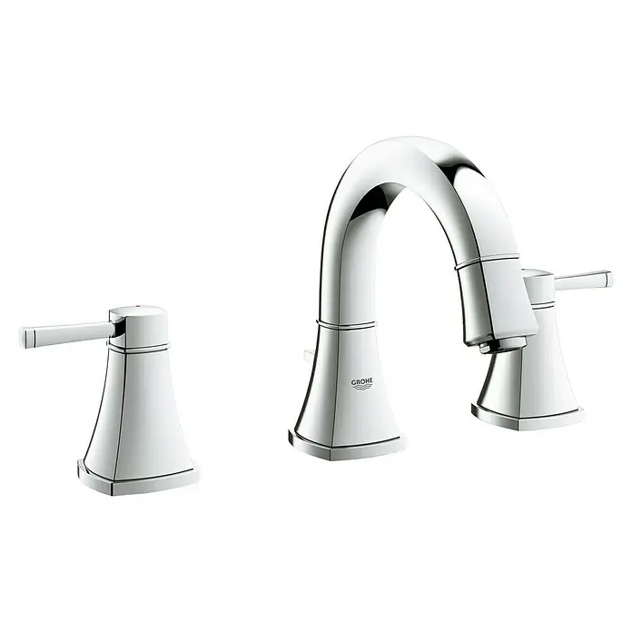 Grohe Grandera Waschtischarmatur - Chrom, Höhe: 18,4 cm - Diagonale Ansicht