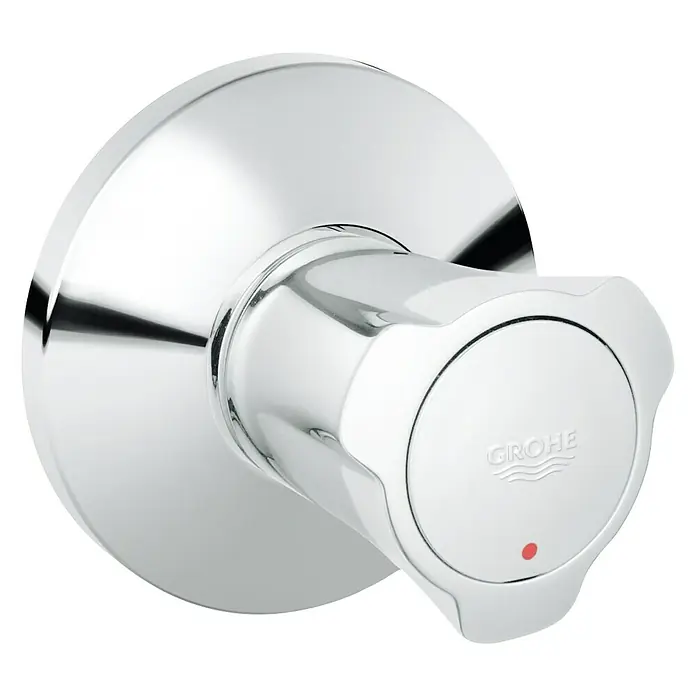 Grohe Costa Unterputzventil - Chrom/Rot, Einbautiefe: 15 mm - 35 mm, Messing - Diagonale Ansicht