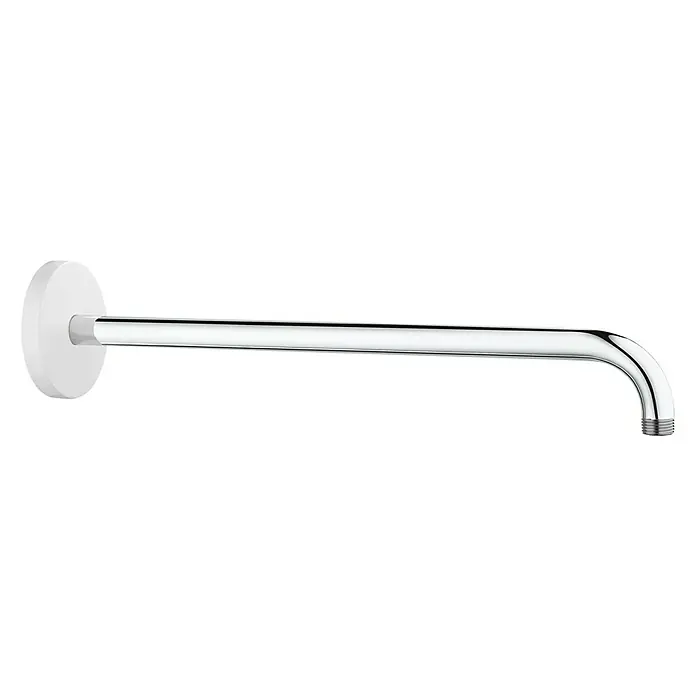 Grohe Brausearm Rainshower - Chrom/Moon White, Länge: 42,2 cm, ½″, Rund - Diagonale Ansicht