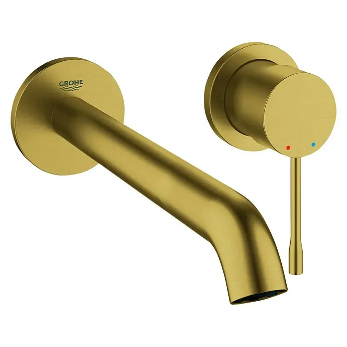 Grohe Essence Wand-Waschtischarmatur L - 2-Loch, Cool Sunrise, Matt - Diagonale Ansicht
